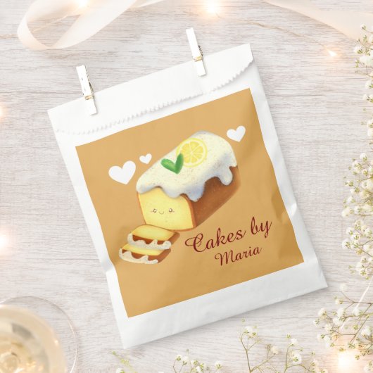 アイシング付きレモンローフケーキ フェイバーバッグ (クリップ留めされた状態)