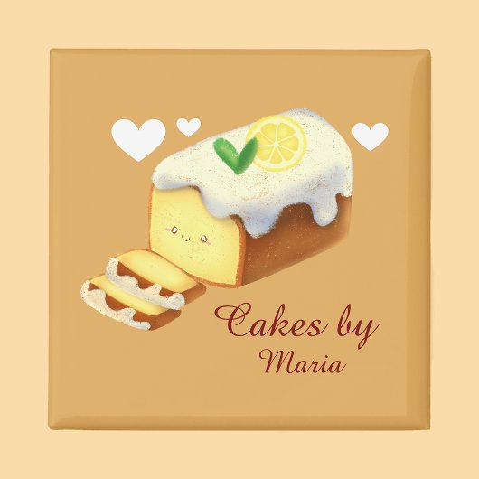 アイシング付きレモンローフケーキ マグネット