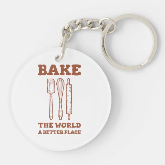 アイシング用のヘラ転がウィスクとピンが世界を焼く キーホルダー (裏面)