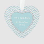 アイシーアクアシェブロン写真テンプレート初めてのクリスマス オーナメント (裏面)