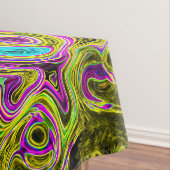 アイシーアクアブルーグルービー抽象芸術レトロ液スワール テーブルクロス (インサイチュ)