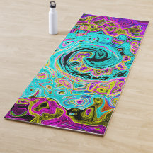 アイシーアクアブルーグルービー抽象芸術レトロ液スワール