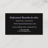 アイシーパープル飲料スプラッシュエギーイベントバーテンダー 名刺 (裏面)