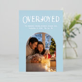 アイシーブルーのクリスマスベイビー バースアナウンスメントフォト 箔シーズンカード (立ち正面)