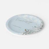 アイシーブルーウッドランドベビー外は寒い ペーパープレート (アングル)