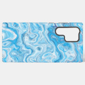 アイシーブルーカラフル抽象芸術大理石テクスチャ液 SAMSUNG GALAXYケース (裏面横)