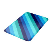 アイシーブルーティール（緑がかった色）ストライプズ中風呂マット バスマット (アングル)