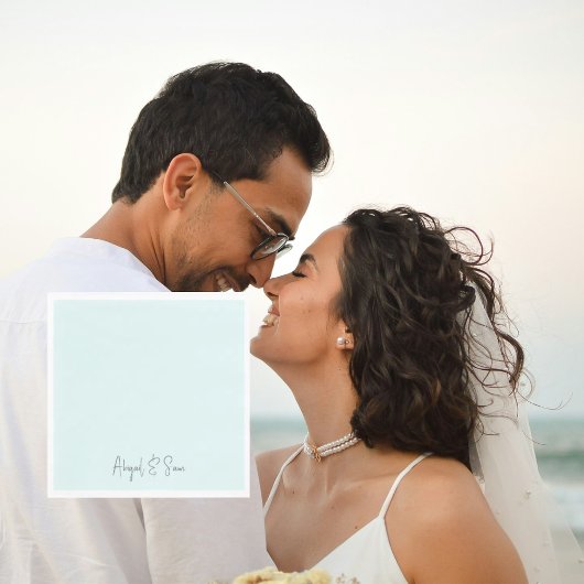 アイシーブルーパーソナライズされた結婚の昼食会 スタンダードランチョンナプキン