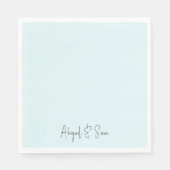 アイシーブルーパーソナライズされた結婚の昼食会 スタンダードランチョンナプキン (正面)