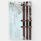 アイシー素朴ブルーベビー外は寒い 横断幕 (縦)