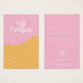 アイスおもしろいカラフルクリームバウチャーギフト券 (正面&裏面)