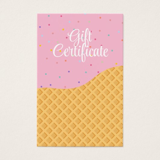 アイスおもしろいカラフルクリームバウチャーギフト券 (正面)