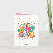 アイスおもしろいクリームコーン子供の誕生日カード カード (裏面)