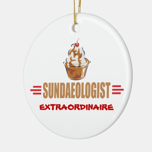 アイスおもしろいクリームサンデー セラミックオーナメント (左)