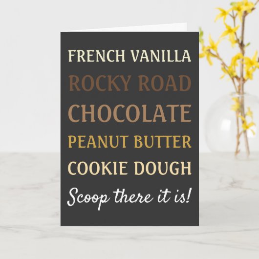 アイスおもしろいクリームソングスクープ カード (黄色い花)