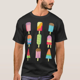 アイスおもしろいクリームレトロポップス Tシャツ