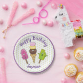 アイスおもしろいクリーム漫画イラストレーション ペーパープレート (パーティー)