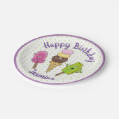 アイスおもしろいクリーム漫画イラストレーション ペーパープレート (アングル)