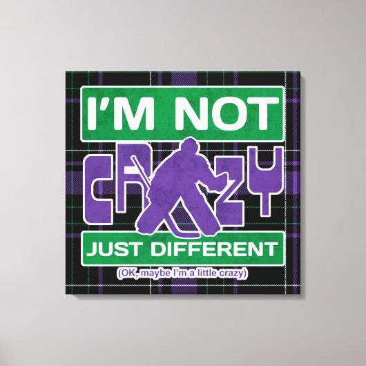 アイスおもしろいホッケーゴアリーボックスキャンバス キャンバスプリント (正面)