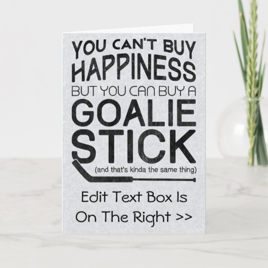 アイスおもしろいホッケーゴアリー挨拶カード カード (正面)