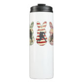 アイスおもしろいホッケースポーツイースターバニーラビットイースト タンブラー (正面)