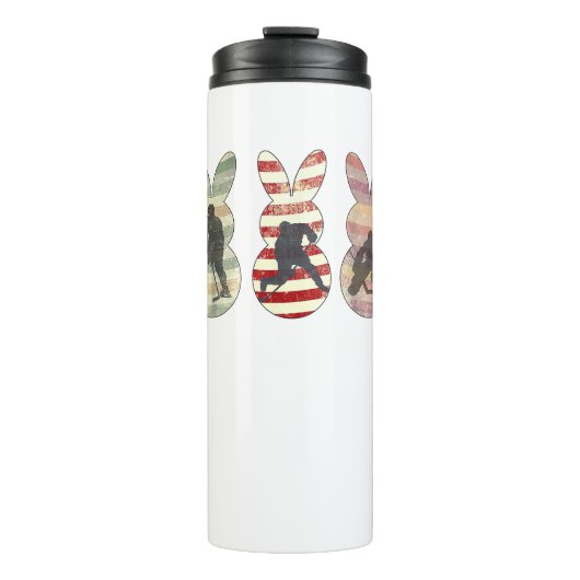 アイスおもしろいホッケースポーツイースターバニーラビットイースト タンブラー (正面)