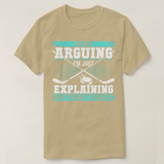 アイスおもしろいホッケー選手ギフト Tシャツ (デザイン正面)