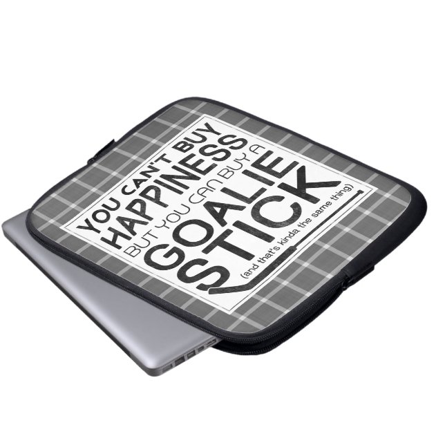 アイスおもしろいホッケーGoalieノートパソコンケース ラップトップスリーブ (正面下部)