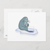 アイスおもしろい魚釣りウォラス ポストカード (正面/裏面)