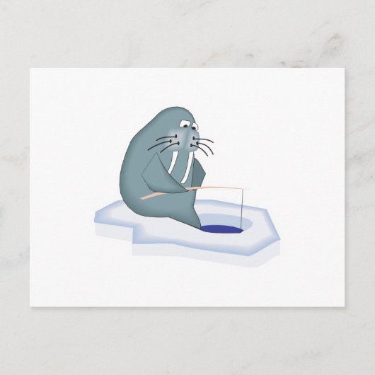 アイスおもしろい魚釣りウォラス ポストカード (正面)