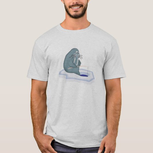 アイスおもしろい魚釣りウォラス Tシャツ (正面)
