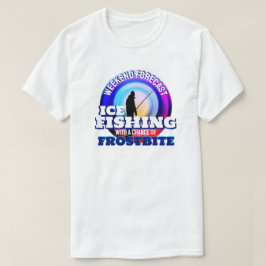 アイスおもしろい魚釣りフロストバイト Tシャツ