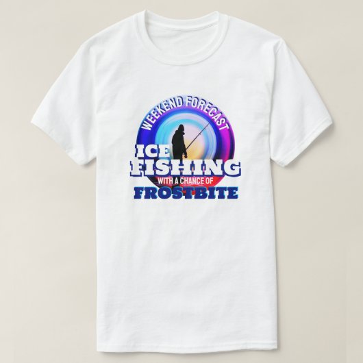 アイスおもしろい魚釣りフロストバイト Tシャツ (デザイン正面)