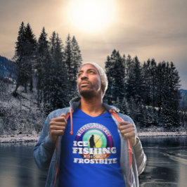 アイスおもしろい魚釣りフロストバイト Tシャツ