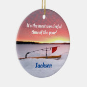 アイスおもしろい魚釣りホリデイ セラミックオーナメント (右)