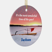 アイスおもしろい魚釣りホリデイ セラミックオーナメント (右)