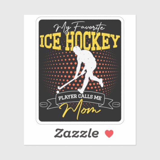 アイスお気に入りのホッケー選手が私をママと呼ぶおもしろい シール (シート)