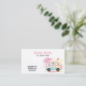 アイスお洒落カラフルクリームトラック 名刺 (スタンド正面)