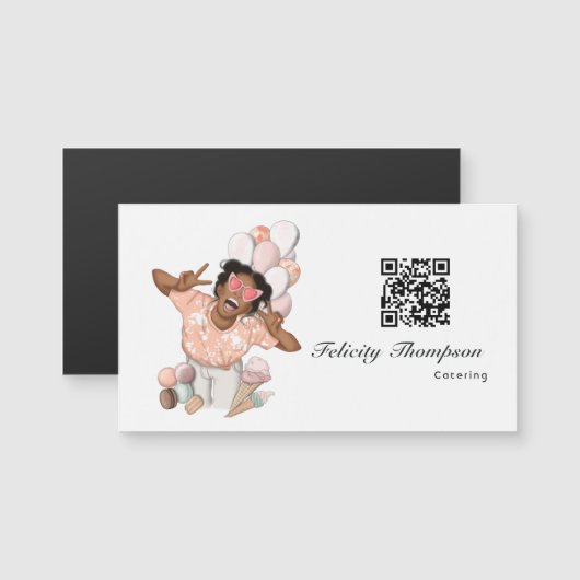 アイスお洒落クリームレディーフードケータリングQRコード (正面/裏面)