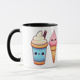 アイスお洒落クリーム – かわいいスナックイラスト マグカップ