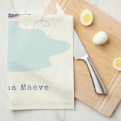 アイスお洒落ケーターマウスホリデイネームカスタム キッチンタオル (四つ折り)