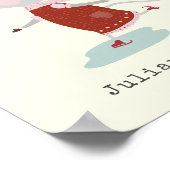 アイスお洒落スケーターマウスホリデイ名カスタム ポスター (角)