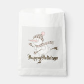 アイスお洒落スケートで滑る雪だるま フェイバーバッグ (正面)