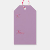 アイスお洒落スケートのクリスマス ギフトタグ (裏面)