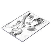 アイスかわいらしクリームコーンスケッチを溶かす悲しい少女 ノートブック (左側)