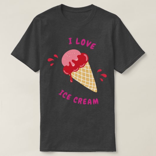 アイスが大好き1 Tシャツ (デザイン正面)