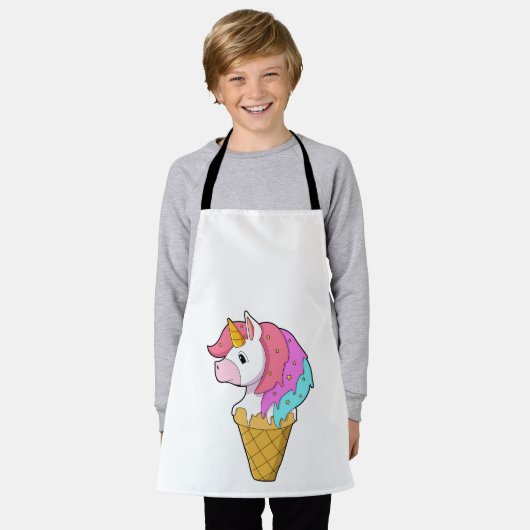 アイスで一角獣 エプロン (着用した状態)