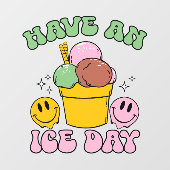 アイスで涼しい一日を ウィンドウサイン (シート)