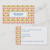 アイスとアイスのカラフル夏の模様 名刺 (正面/裏面)