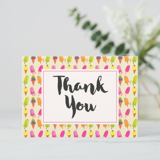 アイスとアイスの夏の模様ありがとう サンキューカード (スタンド正面)